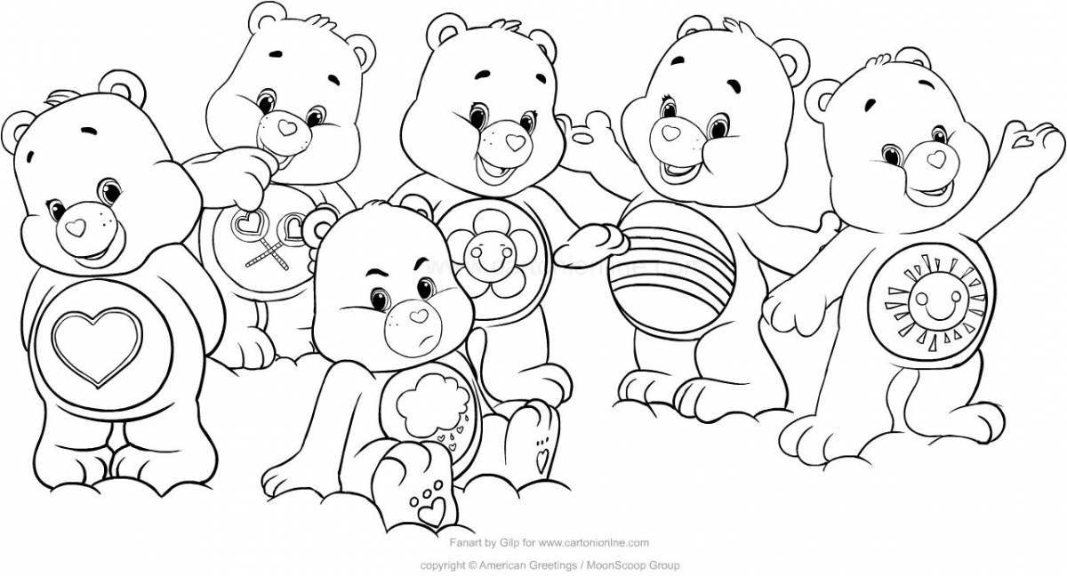 Coloring page holiday gummy bears