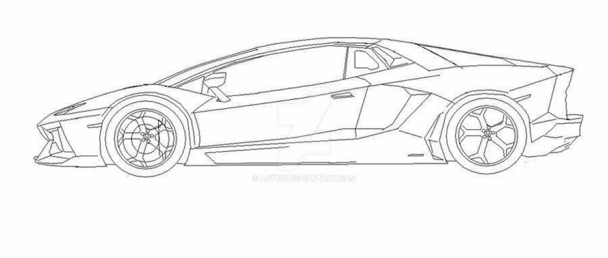 Lamborghini aventador как нарисовать