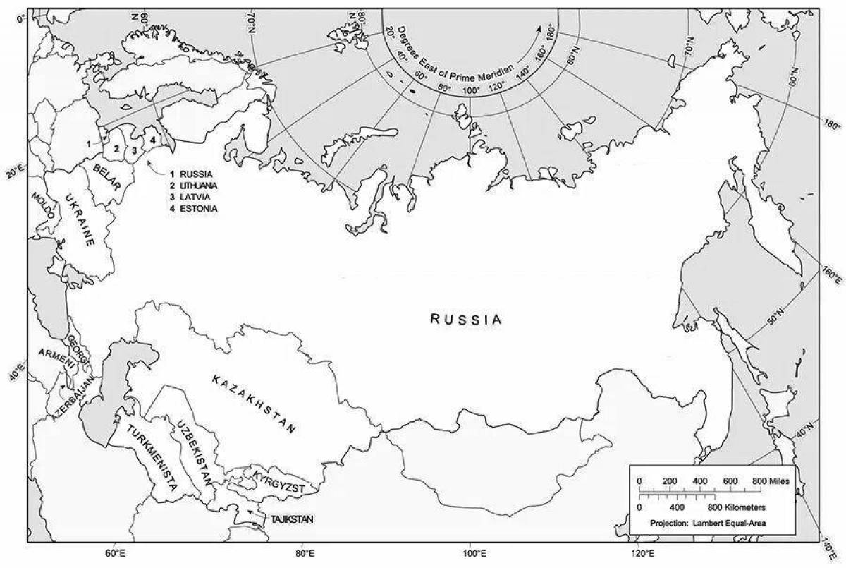 Контурная карта ближайшие соседи россии 3 класс