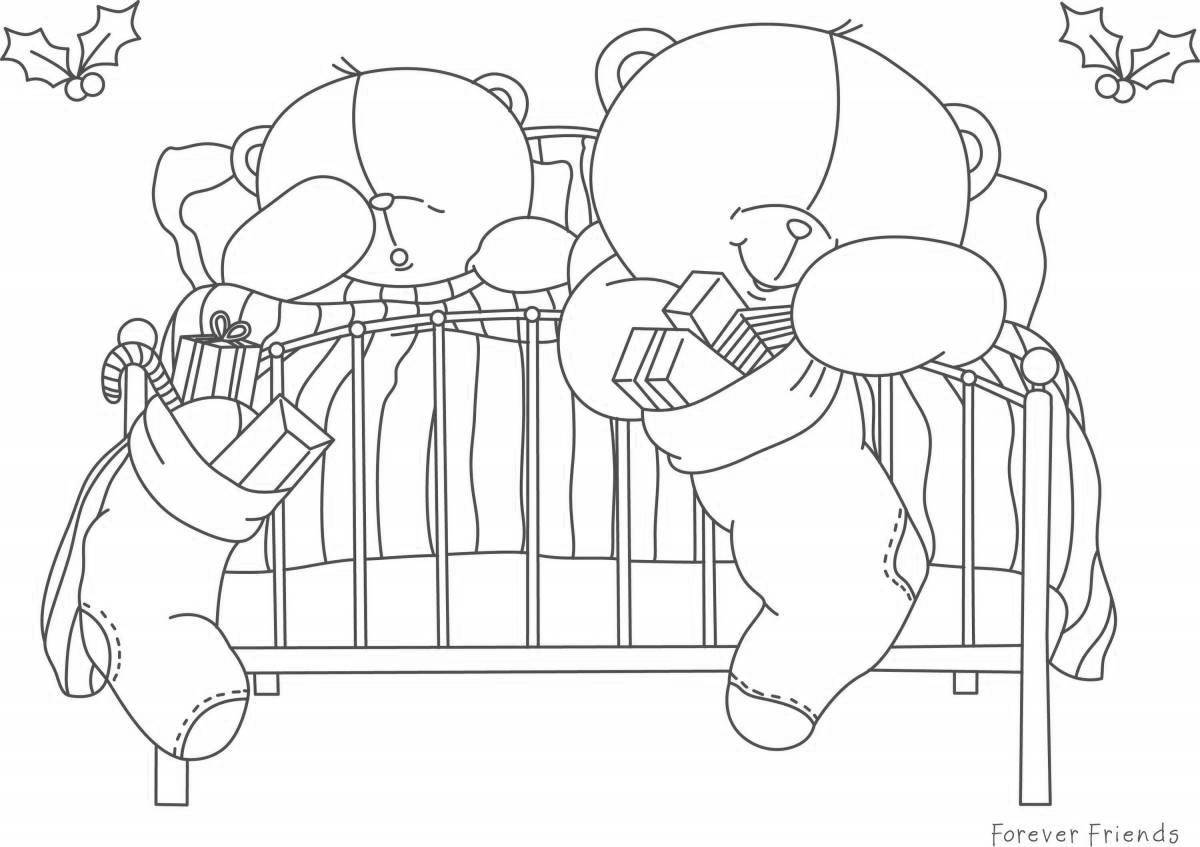 Coloring page fluffy gummy bears