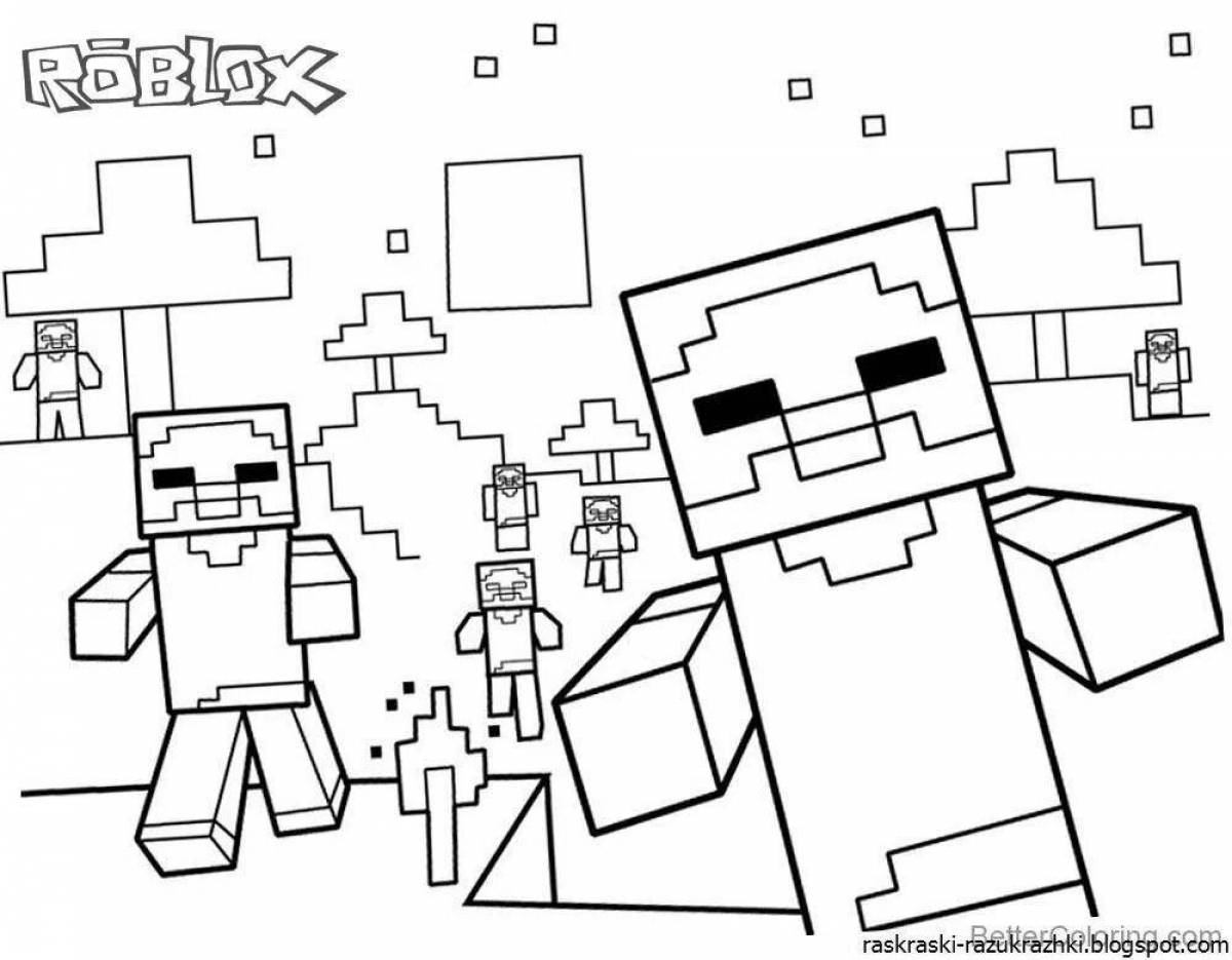 Color minecraft christmas coloring book