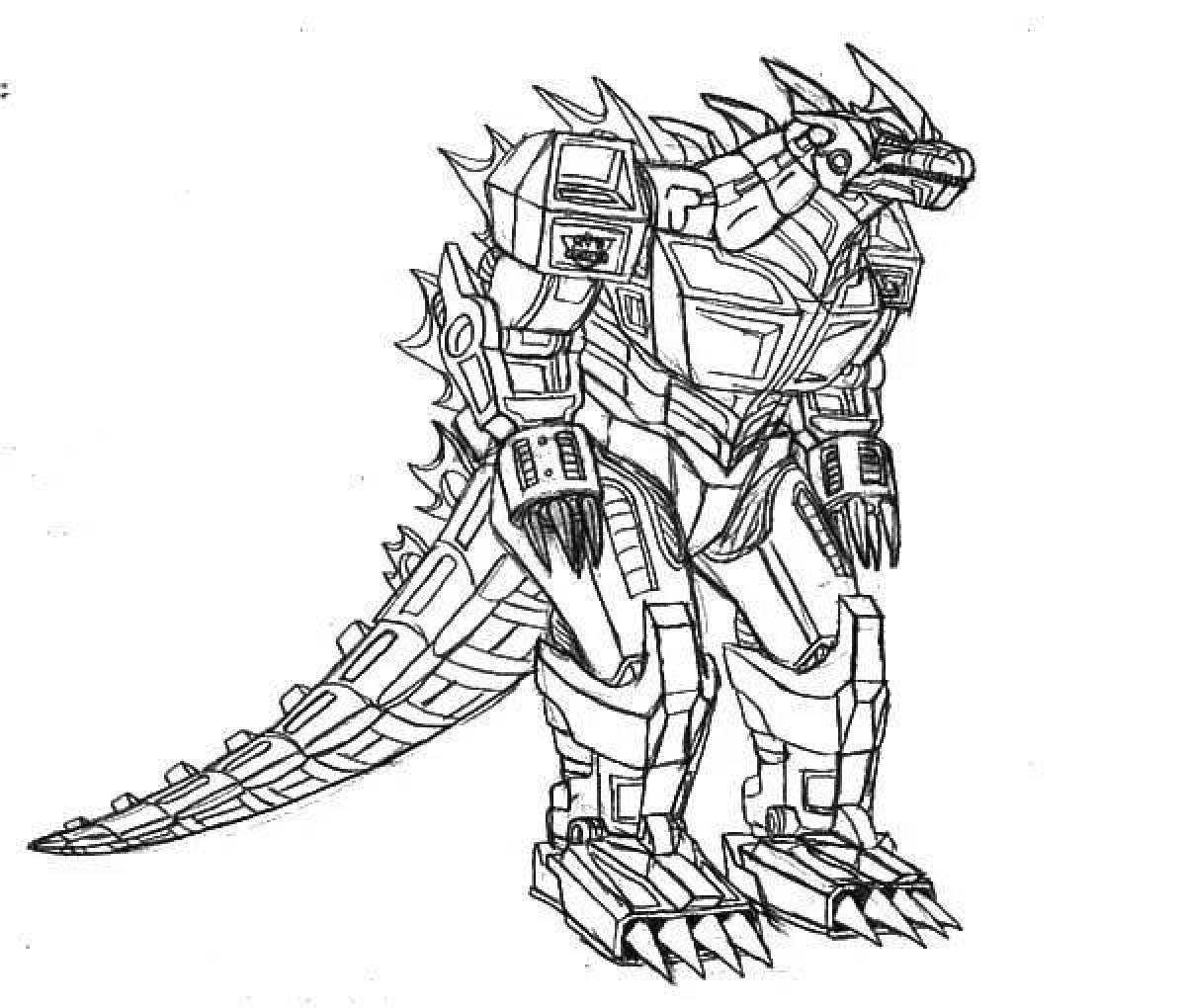 Godzilla's benevolent robot coloring page