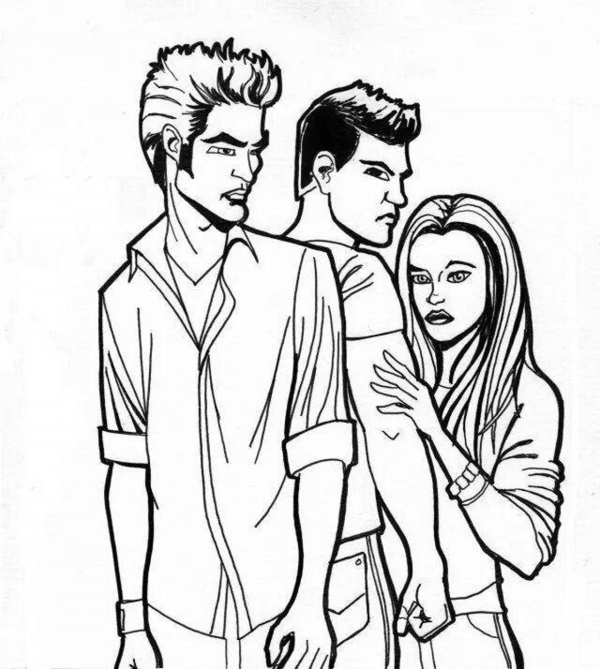 Awesome twilight coloring game
