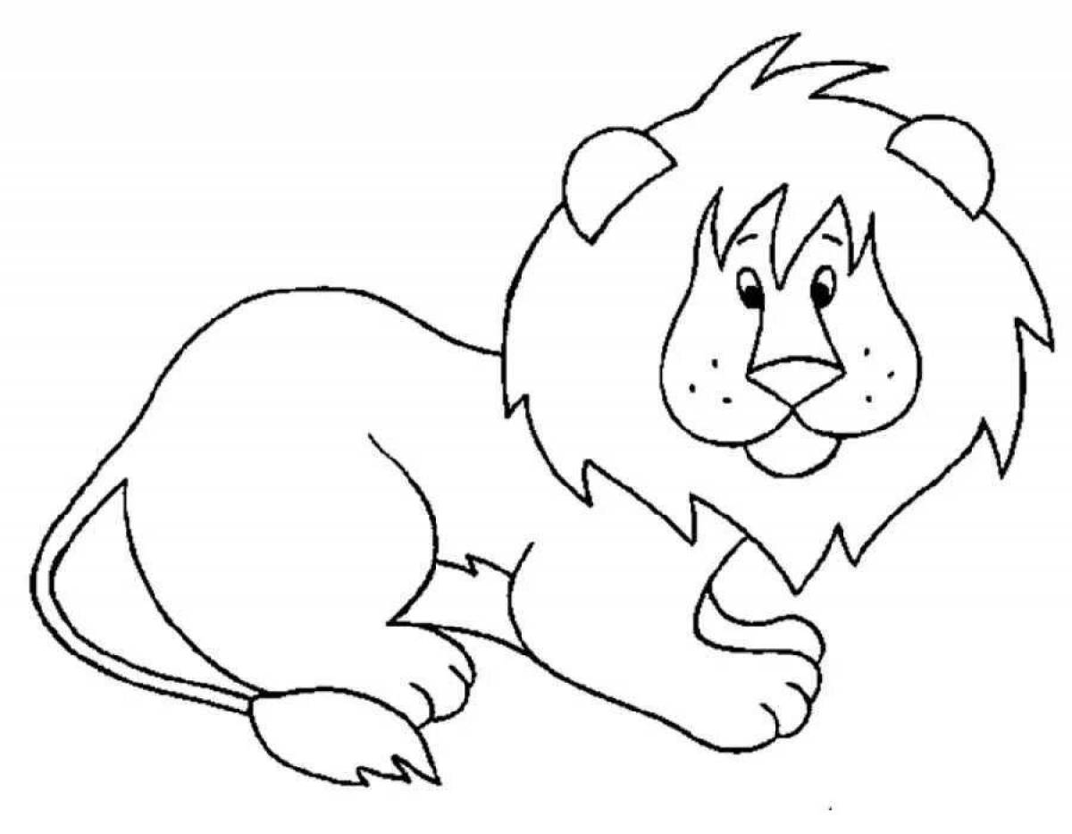 A striking drawing of a lion