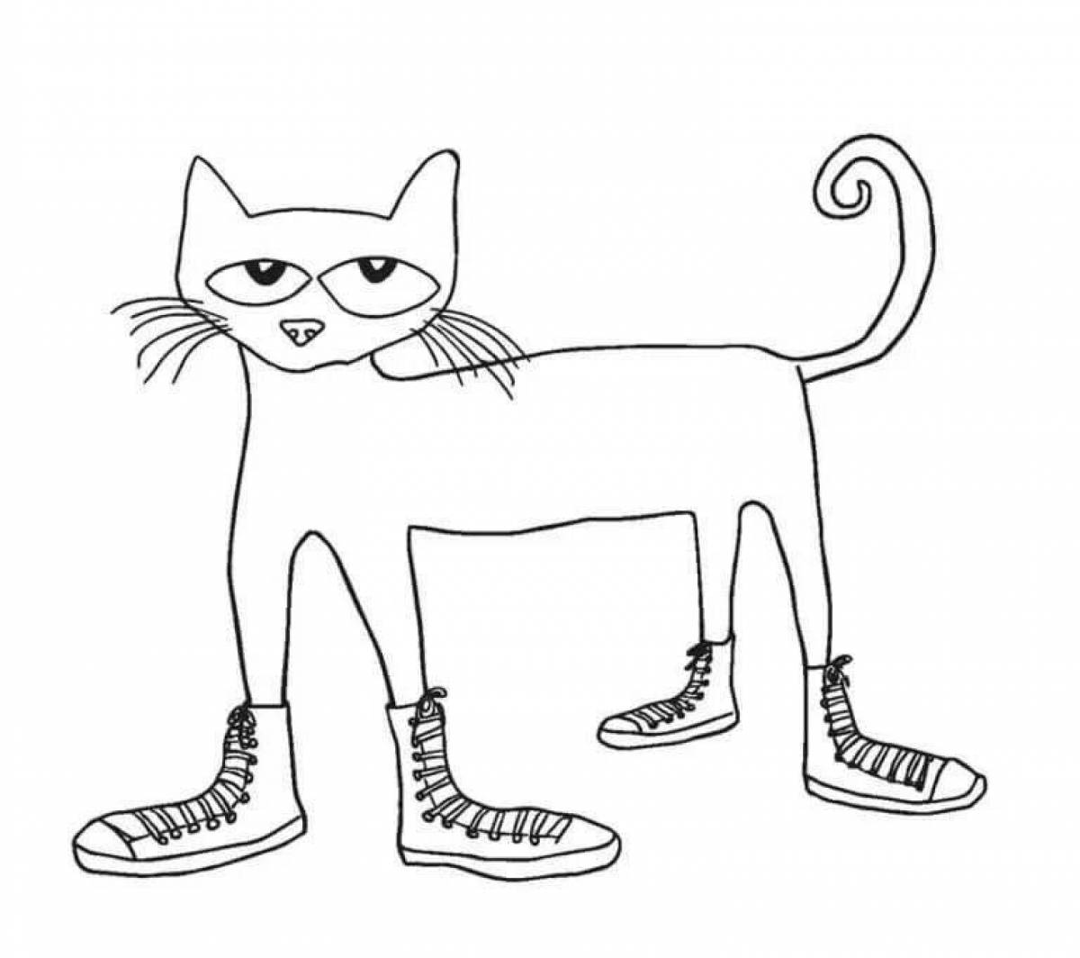 Puckish funny cats coloring book