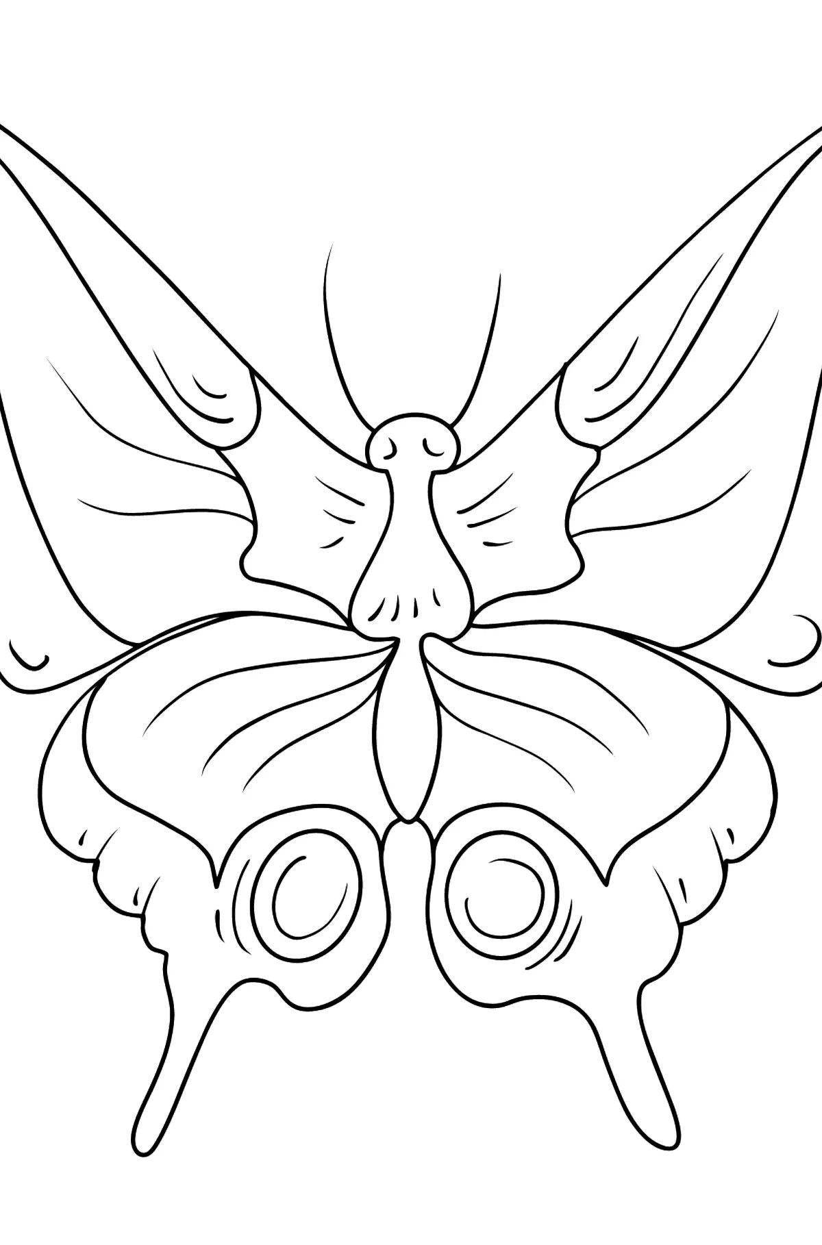 Majestic swallowtail butterfly coloring page
