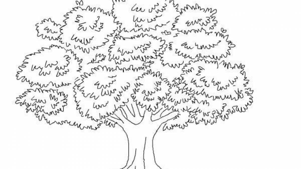 Увлекательная раскраска «семейное древо»