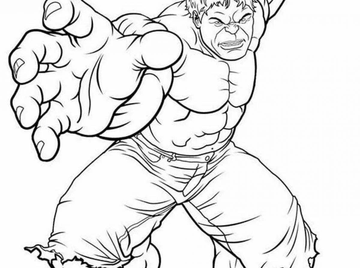 Gorgeous red hulk coloring page