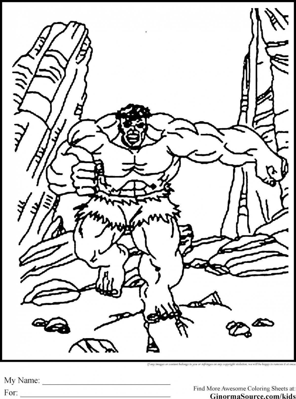 Amazing red hulk coloring book