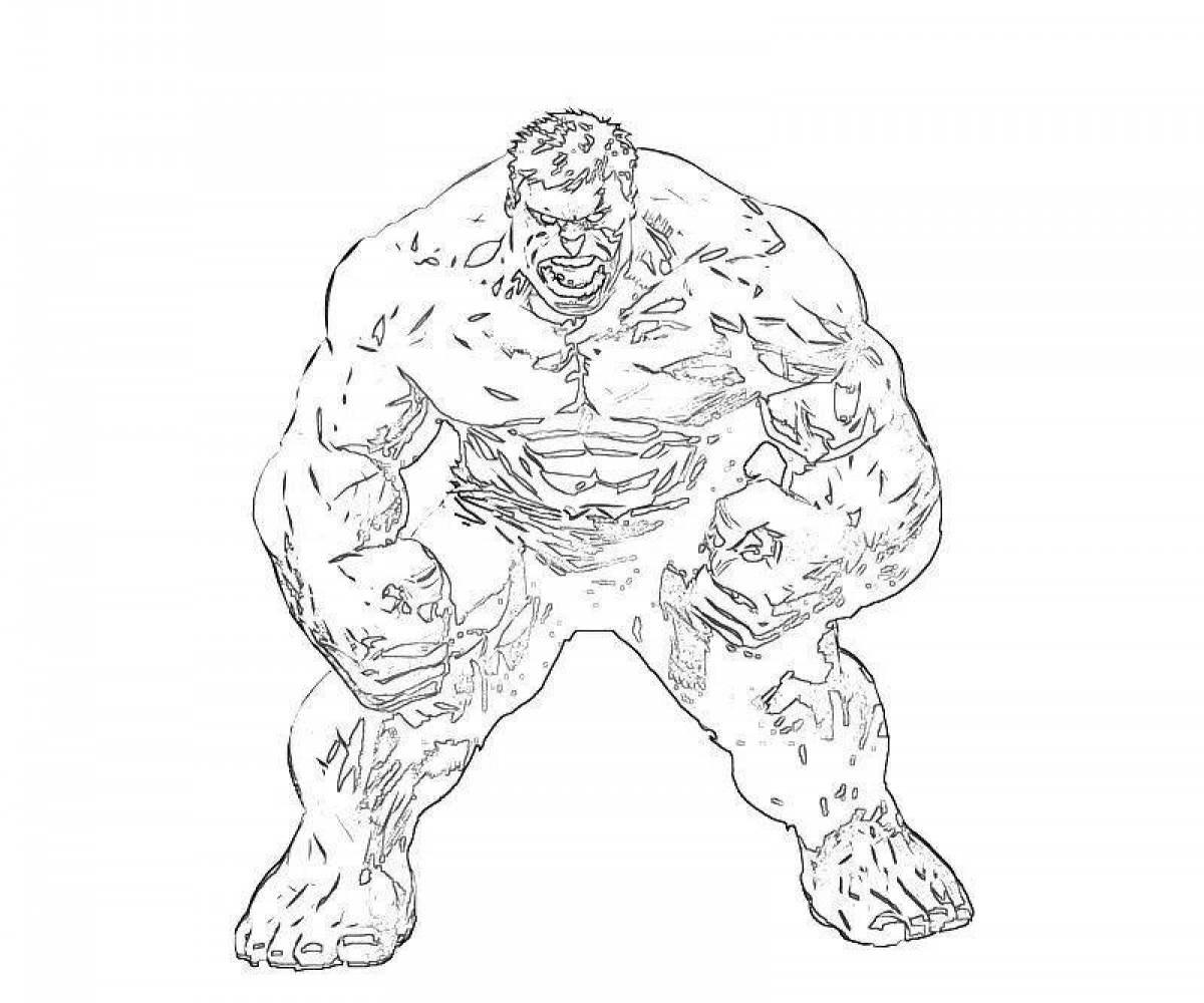 Attractive red hulk coloring book