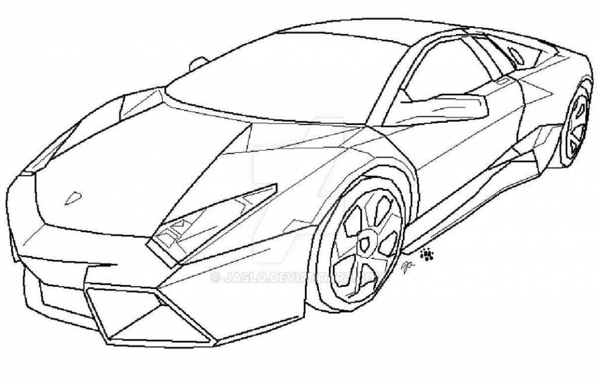 Lamborghini aventador shiny coloring book