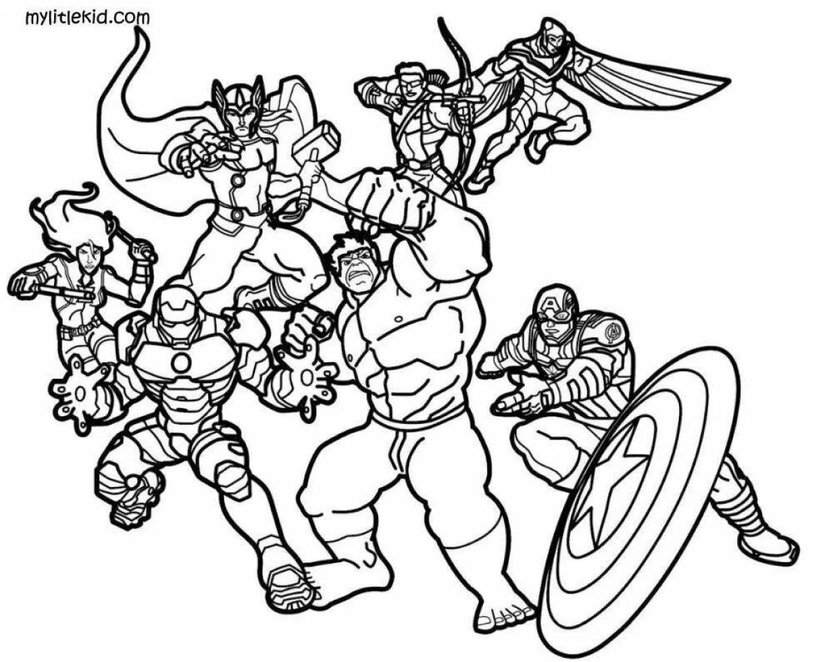 Dazzling coloring pages superheroes all