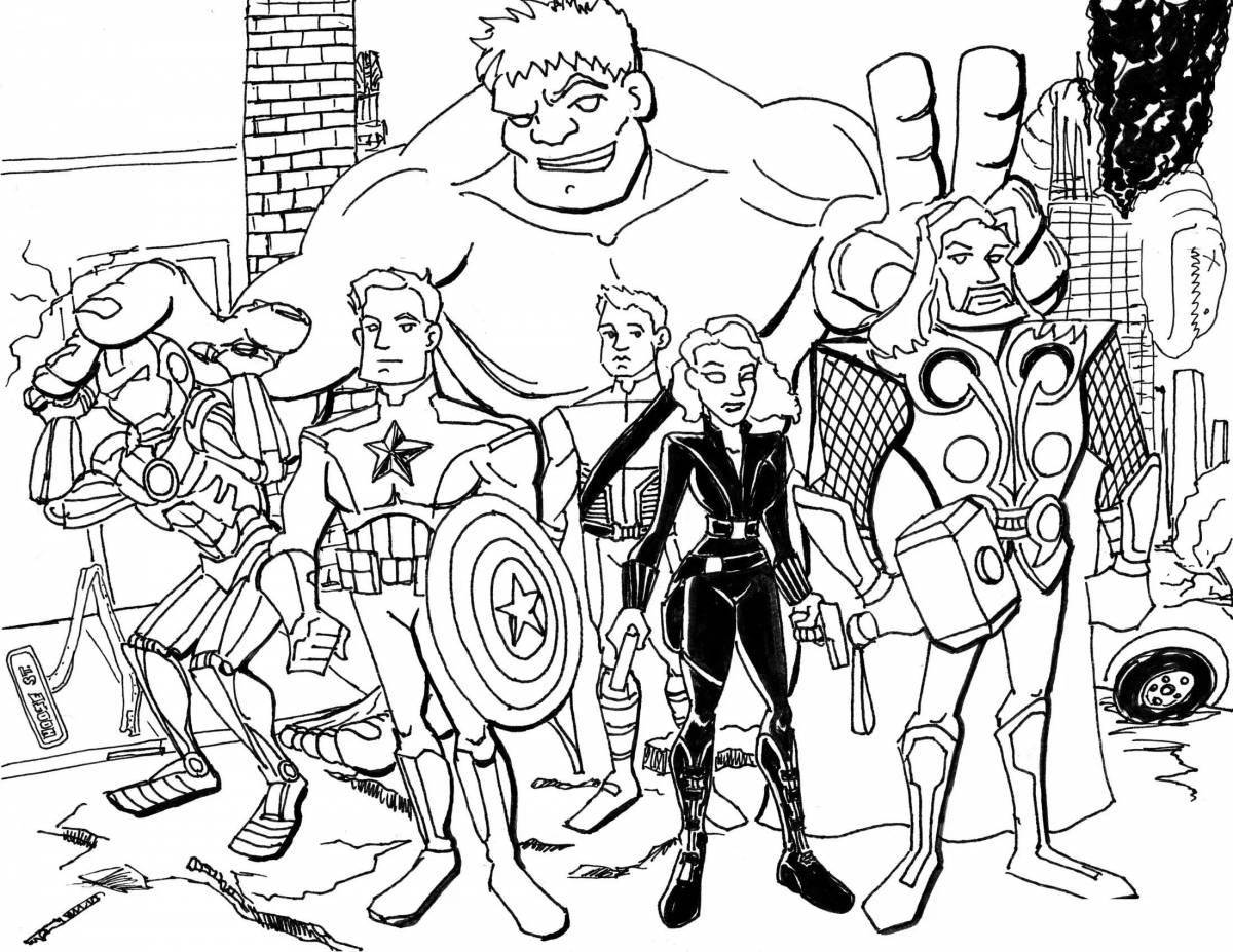 Fun coloring pages all superheroes