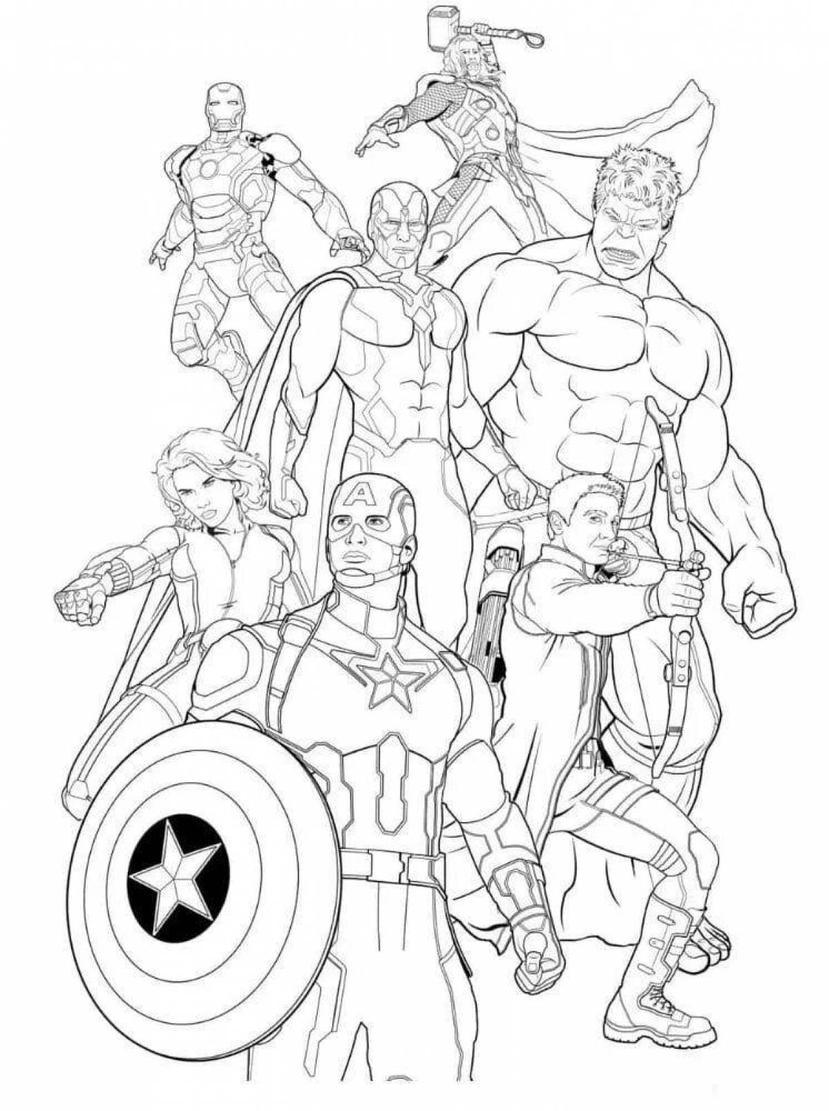 Joyful coloring pages superheroes all