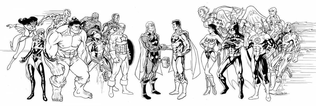 Fun coloring pages superheroes all