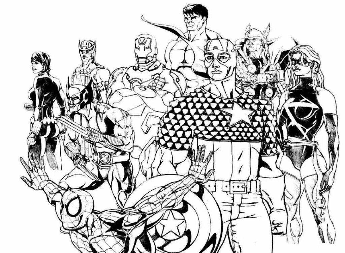 Comic coloring pages superheroes all