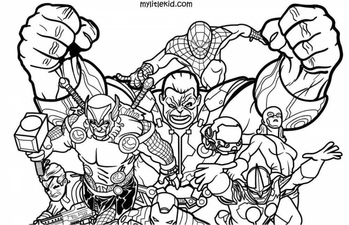 Manly coloring pages superheroes all