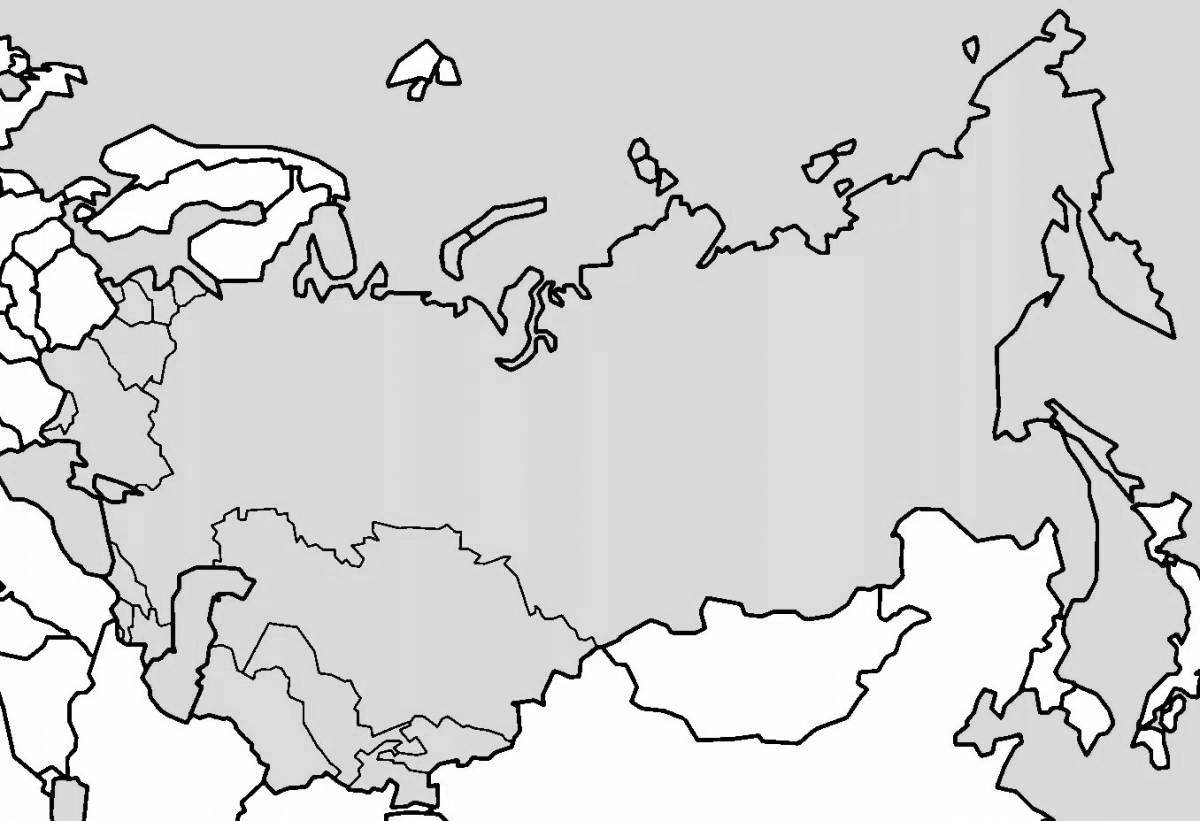Charming ussr map coloring book