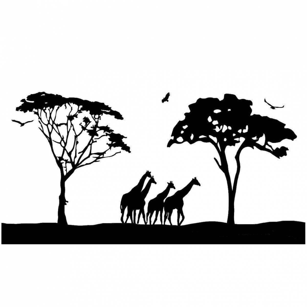 Великолепный постер с африканским сафари