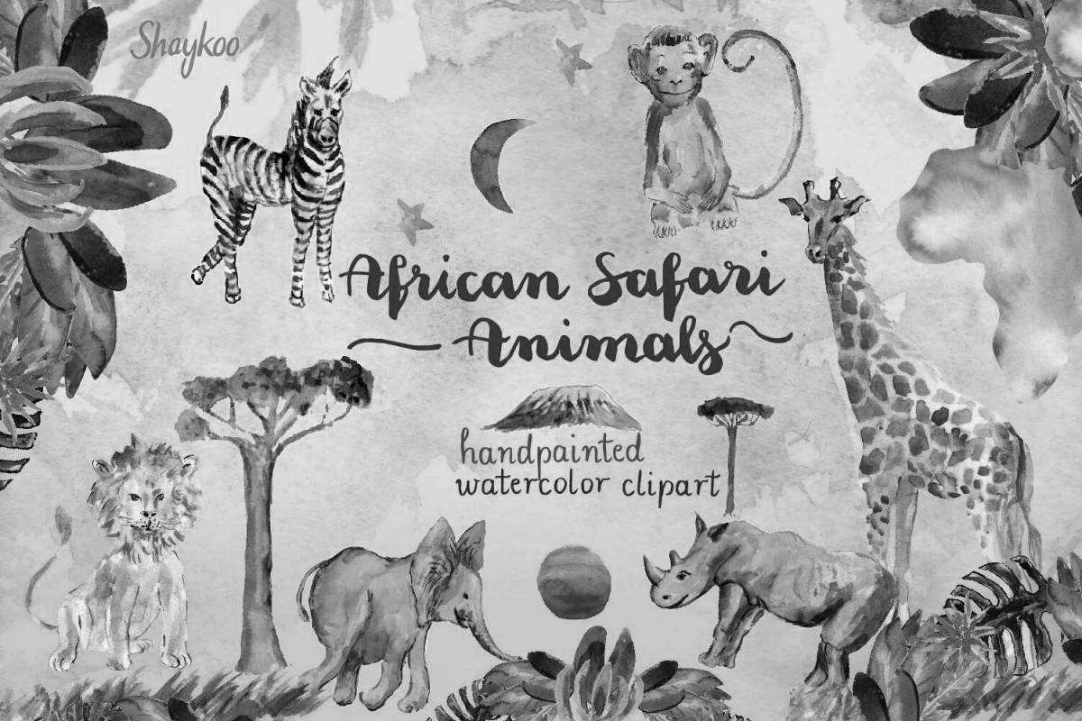 Роскошный постер с африканским сафари