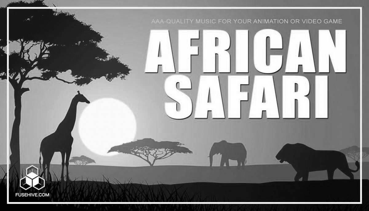 Привлекательный плакат африканского сафари