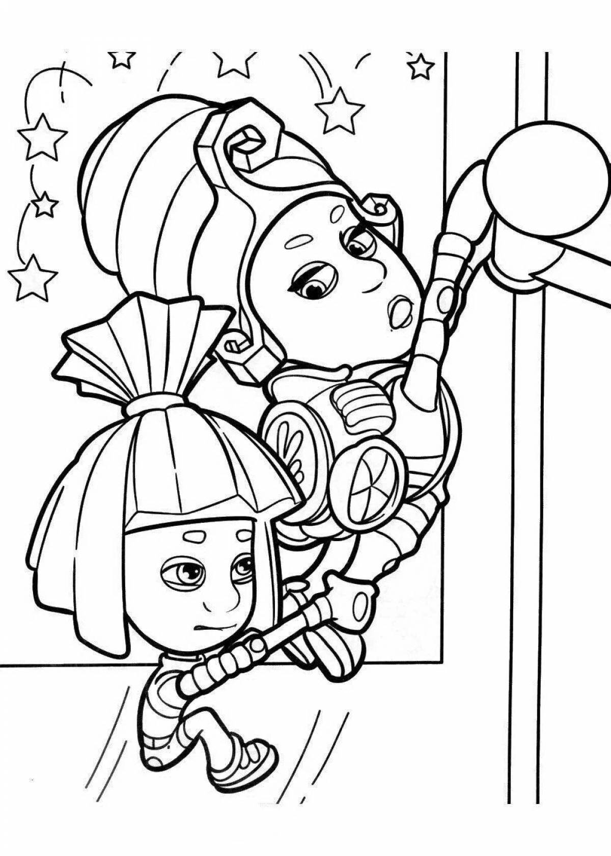 Radiant coloring pages fixies for girls
