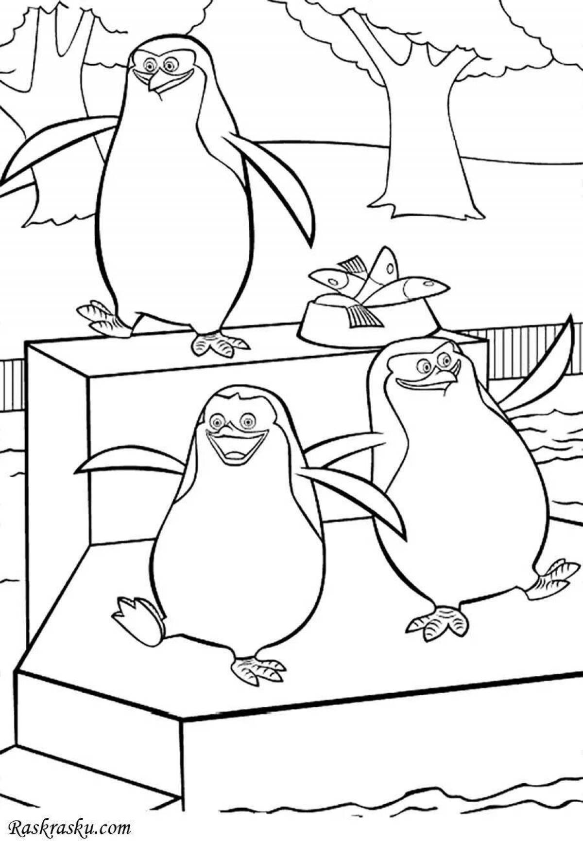 Разноцветные пингвины с мадагаскара