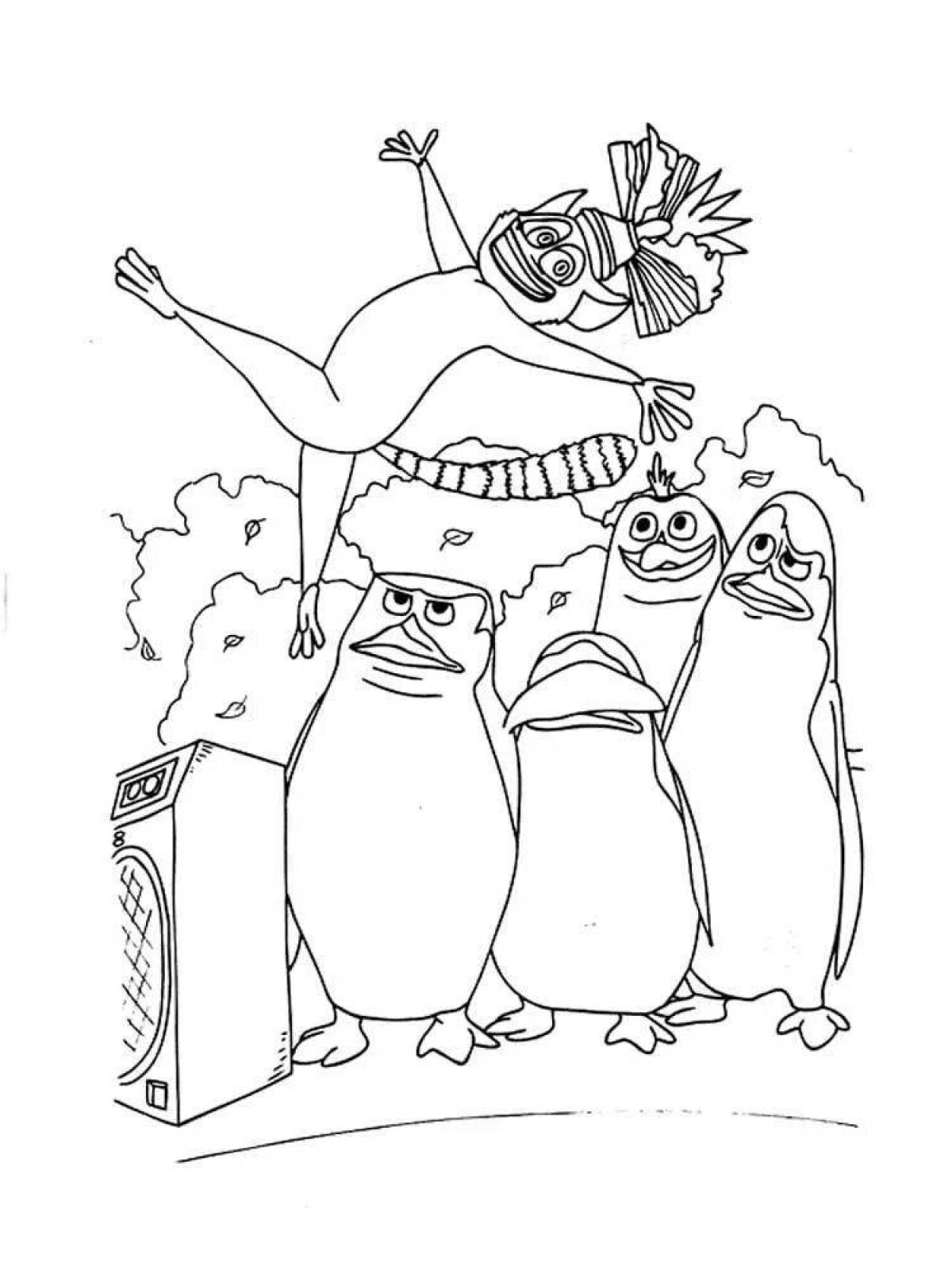 Joyful penguins from madagascar