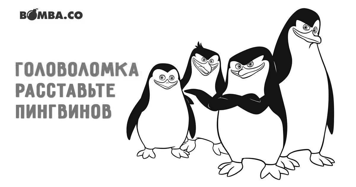 Забавные пингвины с мадагаскара