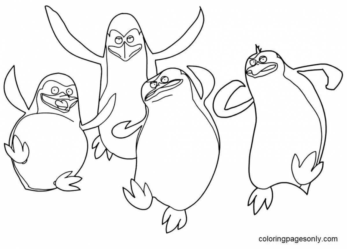 Leaving penguins from madagascar