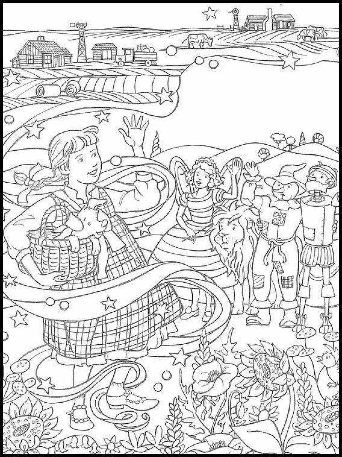 Coloring page the magical wizard of oz