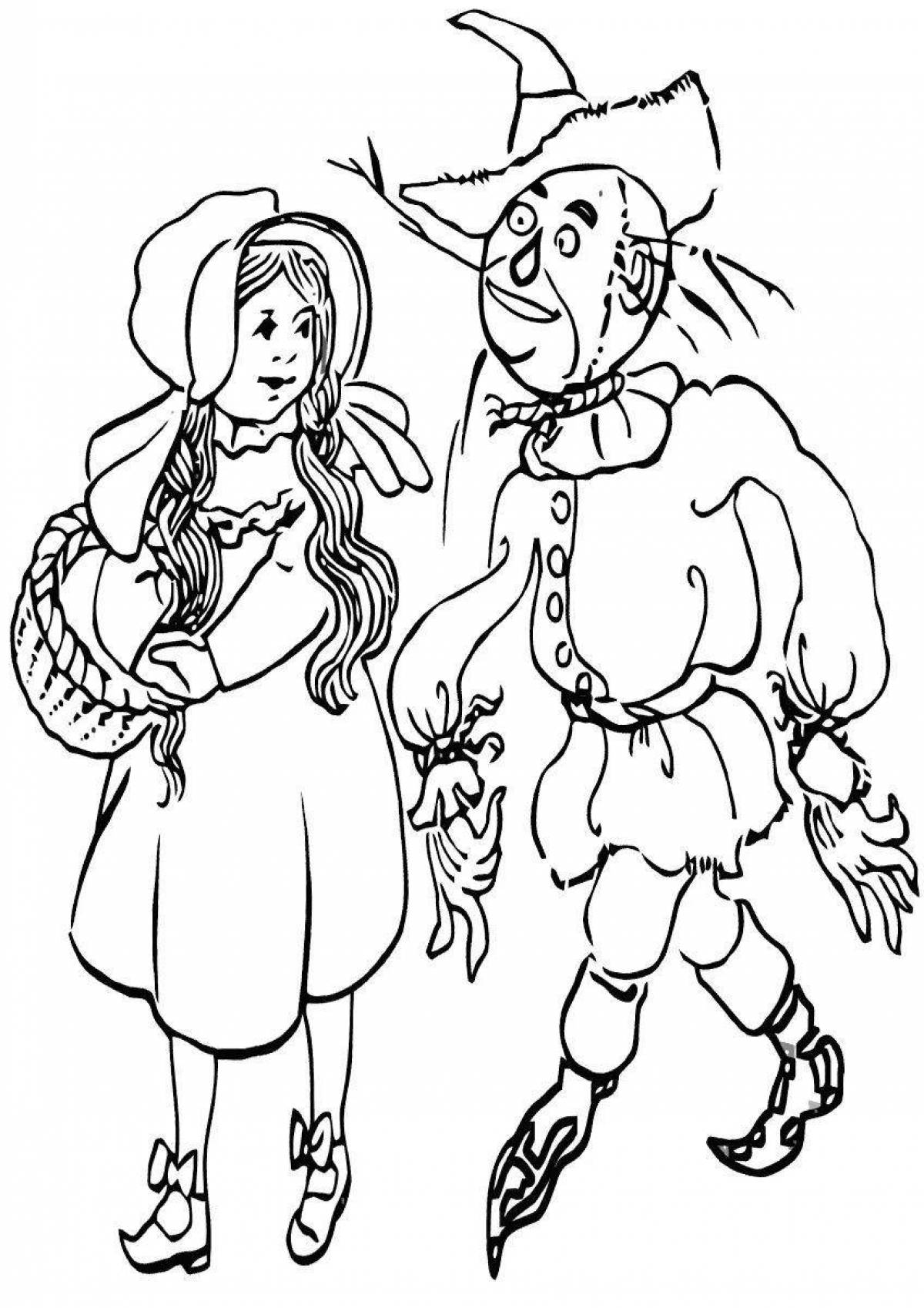 Coloring page funny wizard of oz