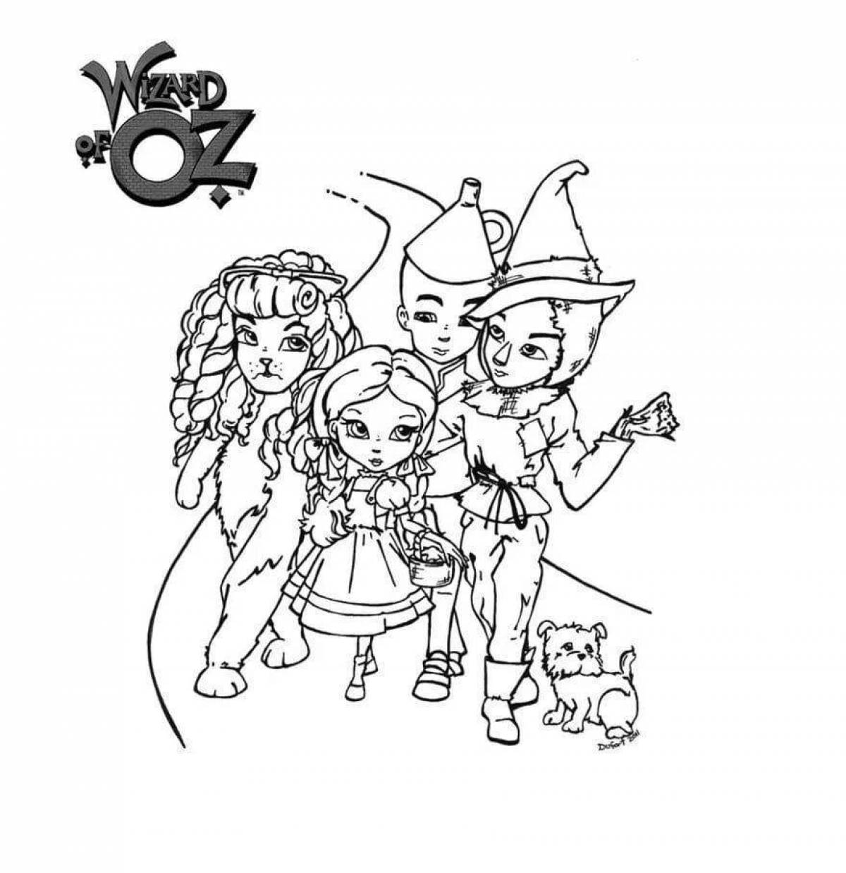 Coloring page playful wizard of oz