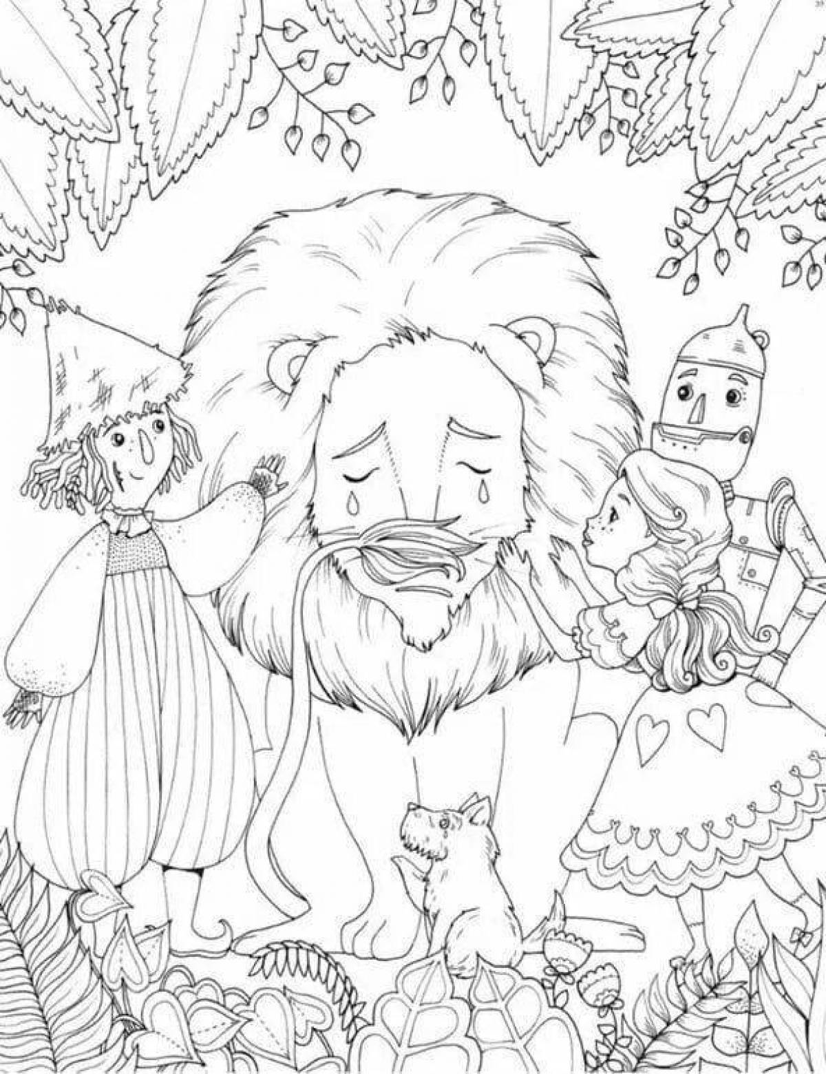 Coloring page shiny wizard of oz