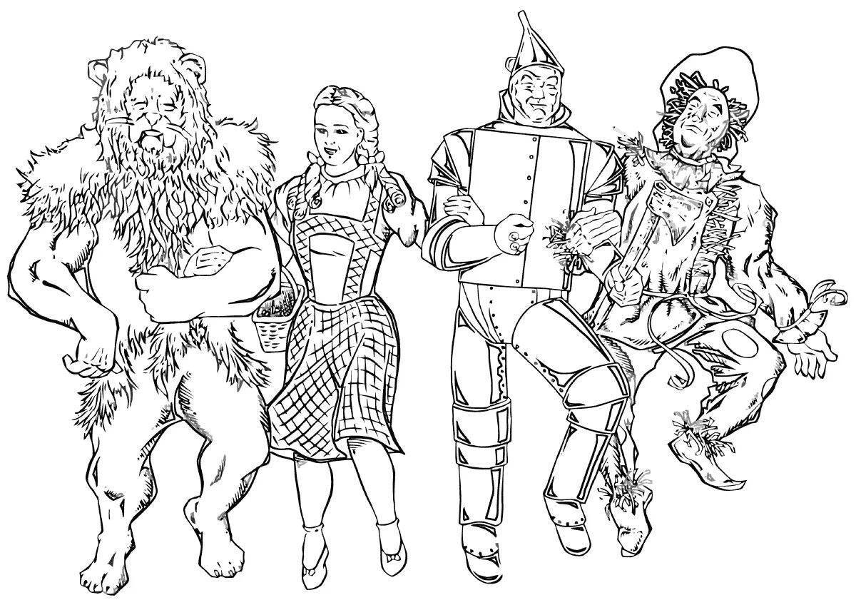 Coloring book exotic wizard of oz