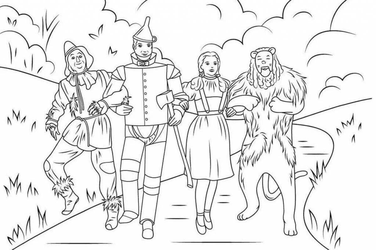 The bright wizard of oz coloring book