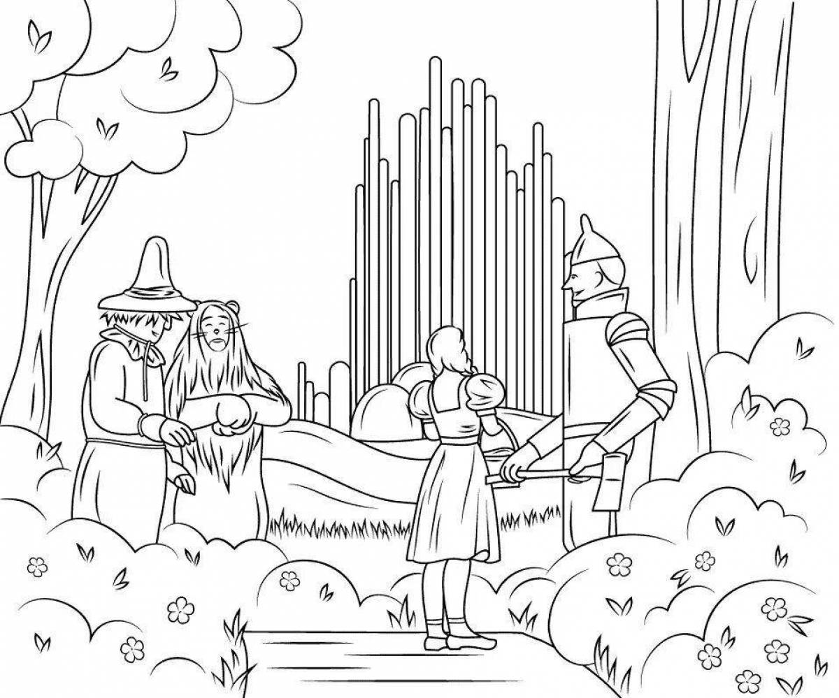 Exalted wizard of oz coloring page