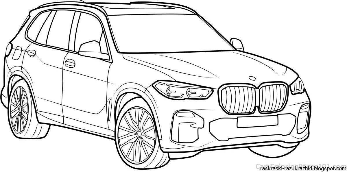 Attractive bmw coloring book for boys