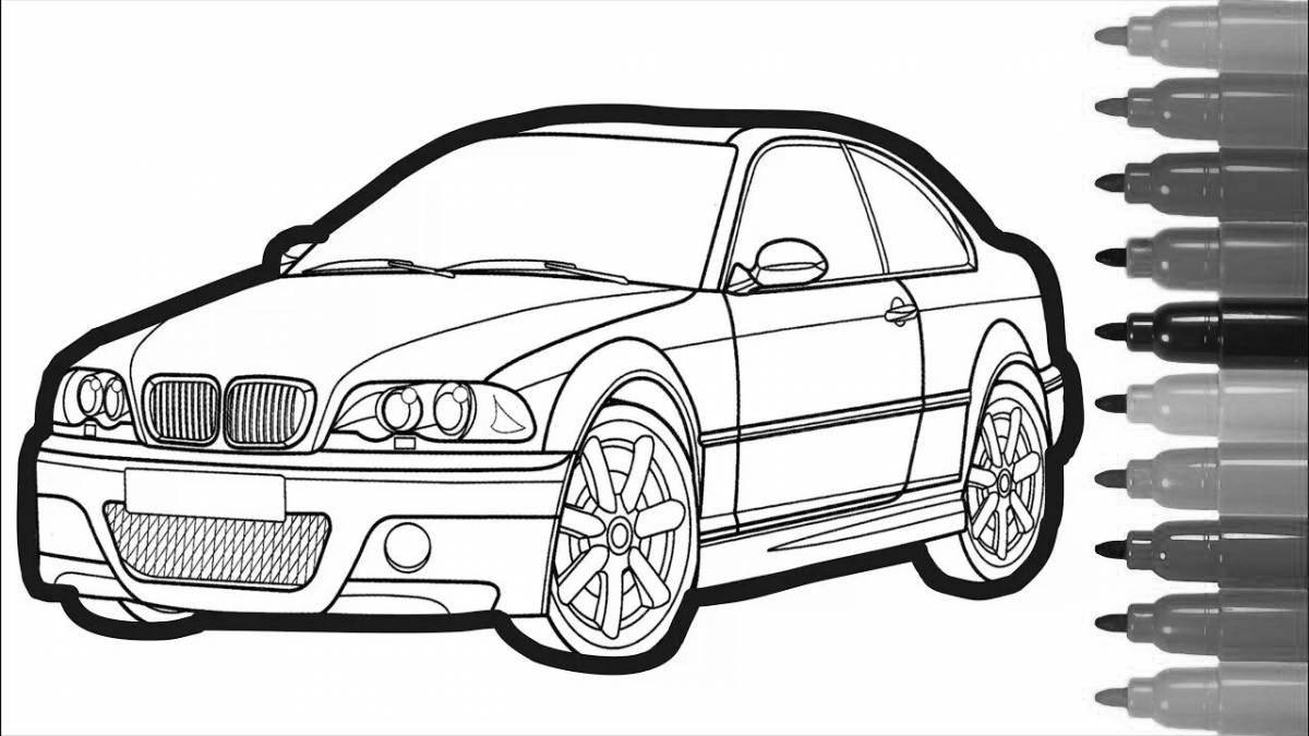 Charming bmw coloring book for boys