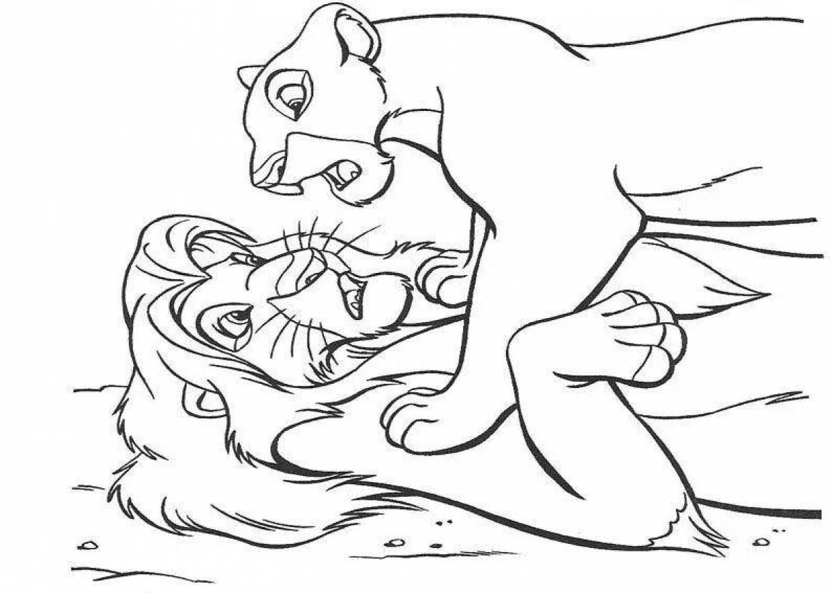 Great simba and nala coloring pages
