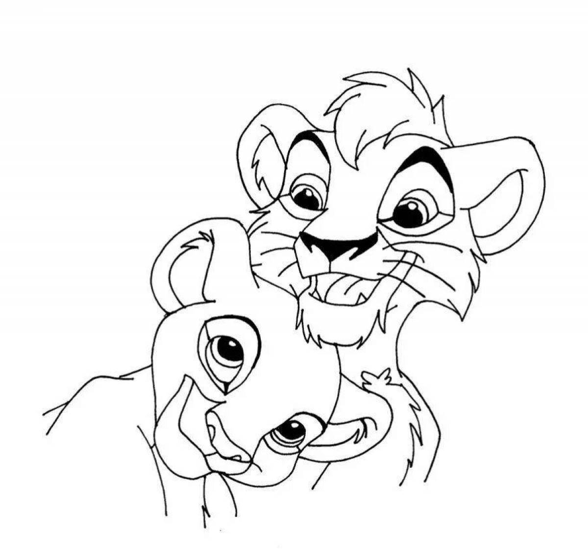 Simba and Nala's amazing coloring book
