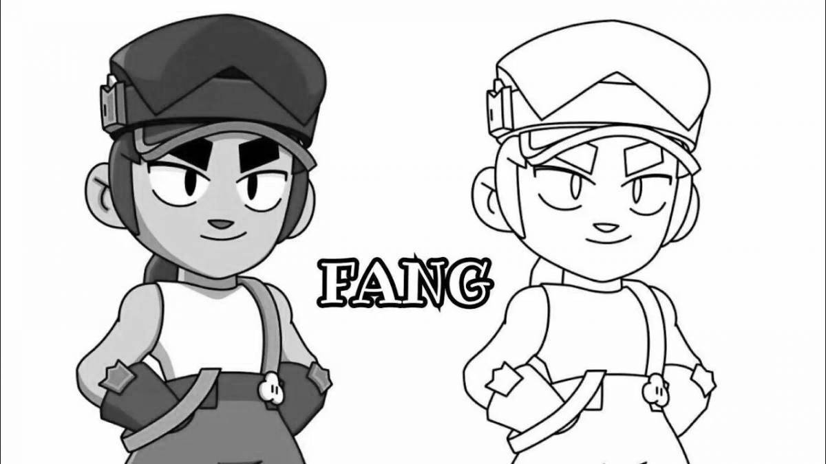 Exquisite brawl stars fan coloring page