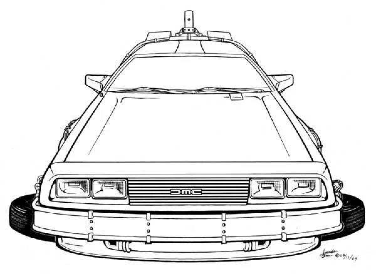 Amazing back to the future coloring page