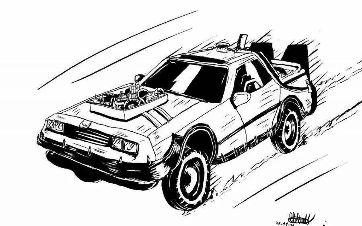 Intriguing back to the future coloring book