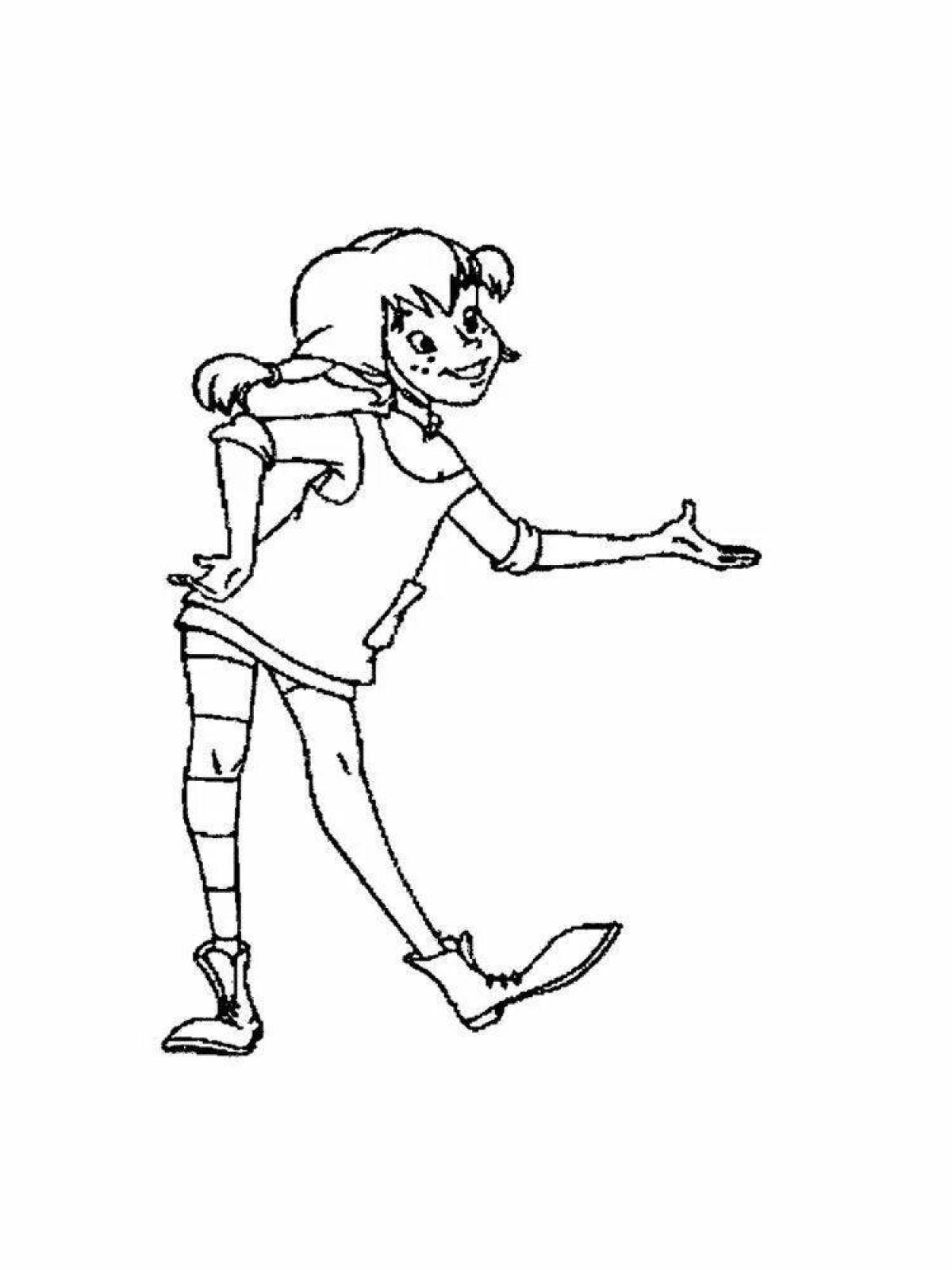 Amazing pippi longstocking coloring page