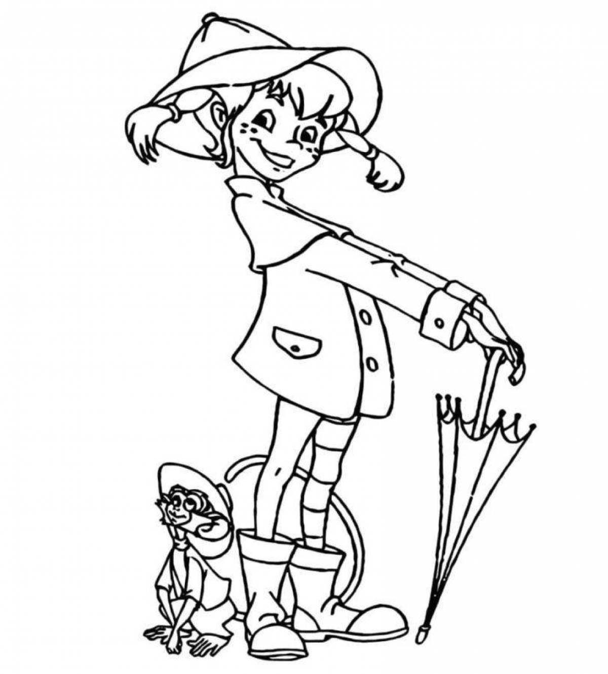 Pippi longstocking awesome coloring book