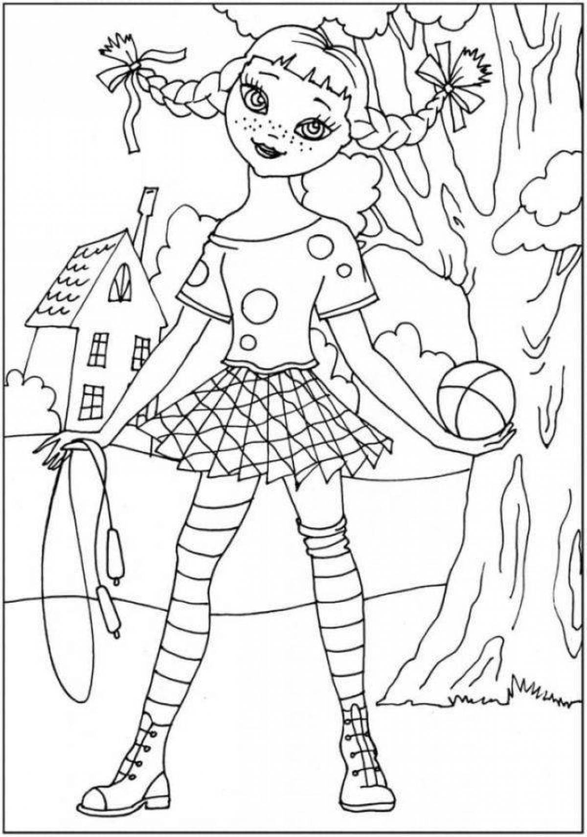 Outstanding coloring pippi longstocking