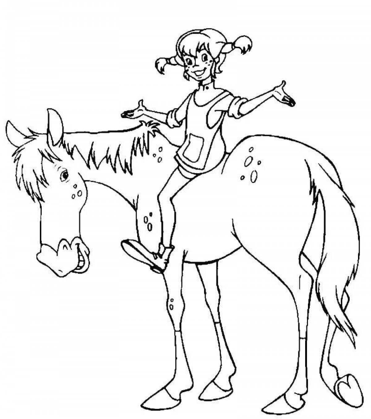 Amazing pippi longstocking coloring page