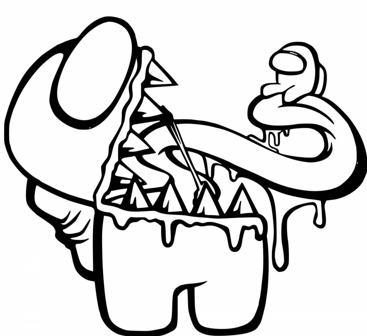 Dire zombie ace coloring page