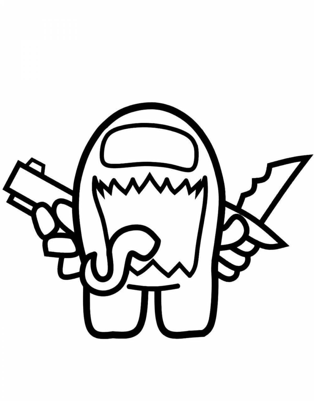 Zombie ghost ace coloring page